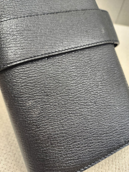 Hermes Noir Chevre Mysore Medor 23 Clutch (GHW)