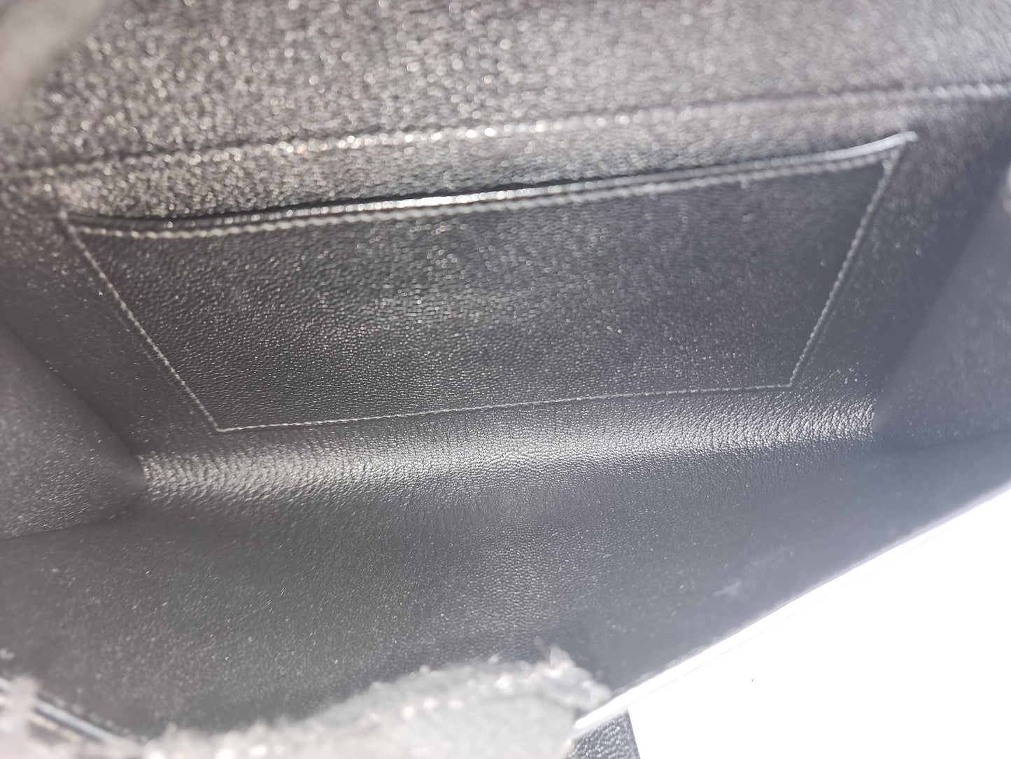 Hermes Noir Chevre Mysore Medor 23 Clutch (GHW)