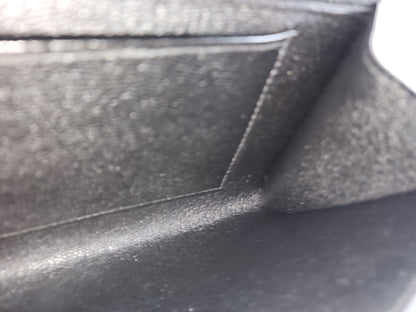 Hermes Noir Chevre Mysore Medor 23 Clutch (GHW)