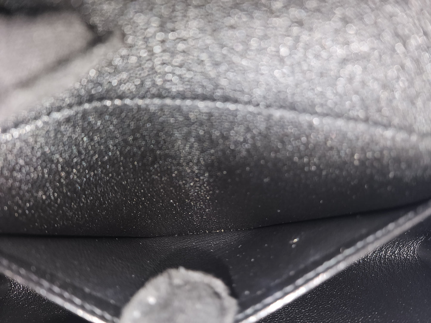 Hermes Noir Chevre Mysore Medor 23 Clutch (GHW)