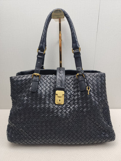 Bottega Veneta Black Medium Roma Nappa Intreciato