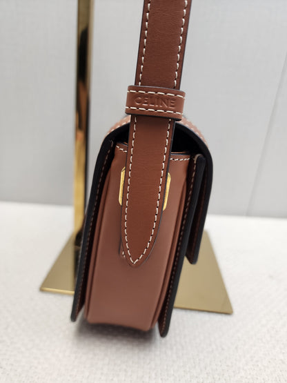 Celine Teen Triomphe Calfskin Crossbody Bag (GHW)