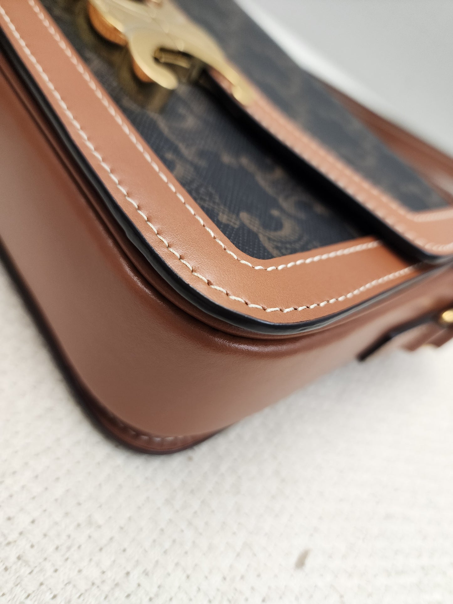 Celine Teen Triomphe Calfskin Crossbody Bag (GHW)