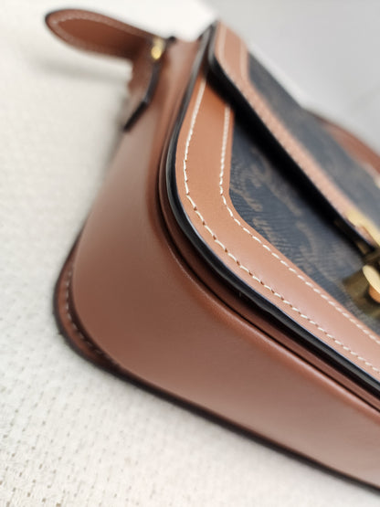 Celine Teen Triomphe Calfskin Crossbody Bag (GHW)