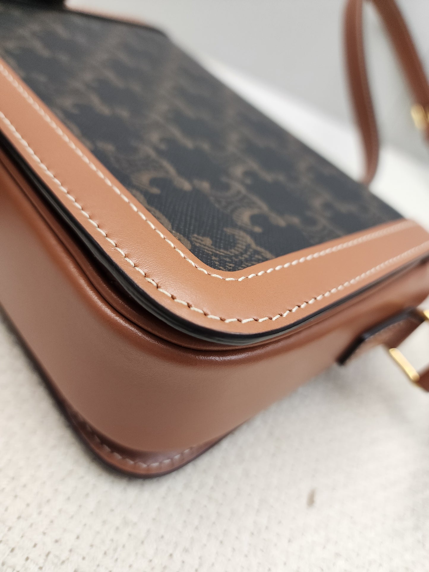 Celine Teen Triomphe Calfskin Crossbody Bag (GHW)