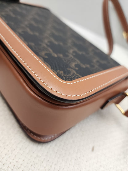 Celine Teen Triomphe Calfskin Crossbody Bag (GHW)