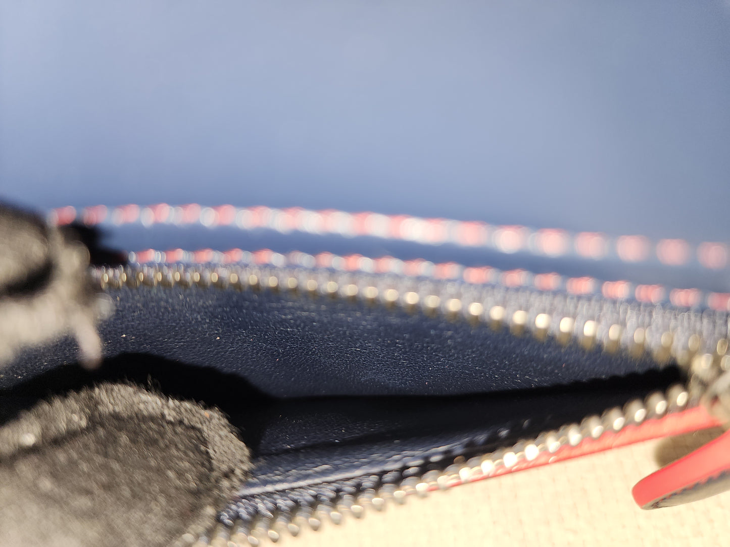 Celine Navy Red Micro Calfskin Luggage Shopper Tote