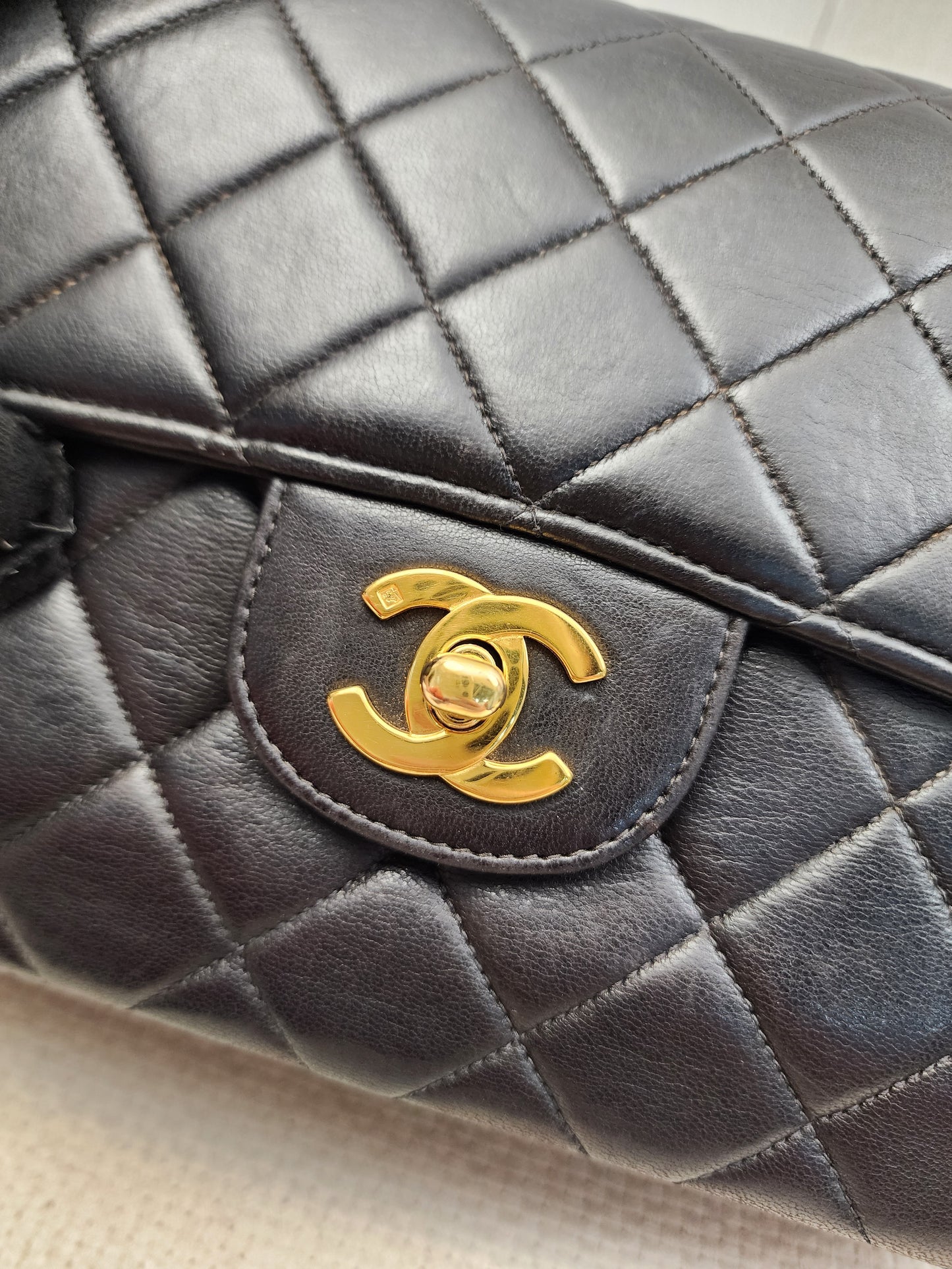 Chanel Black Lambskin Vintage Bi-face Flap