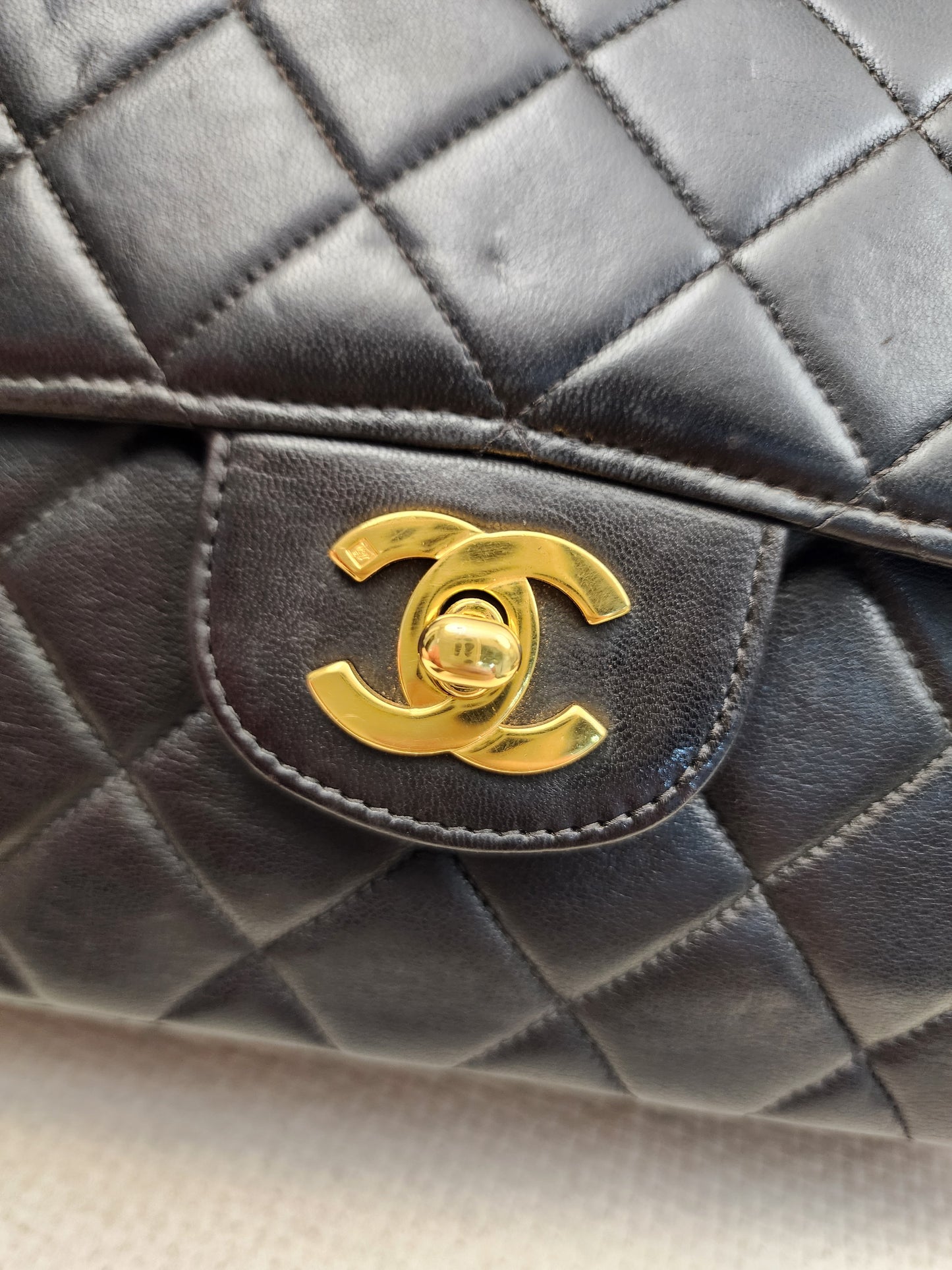 Chanel Black Lambskin Vintage Bi-face Flap