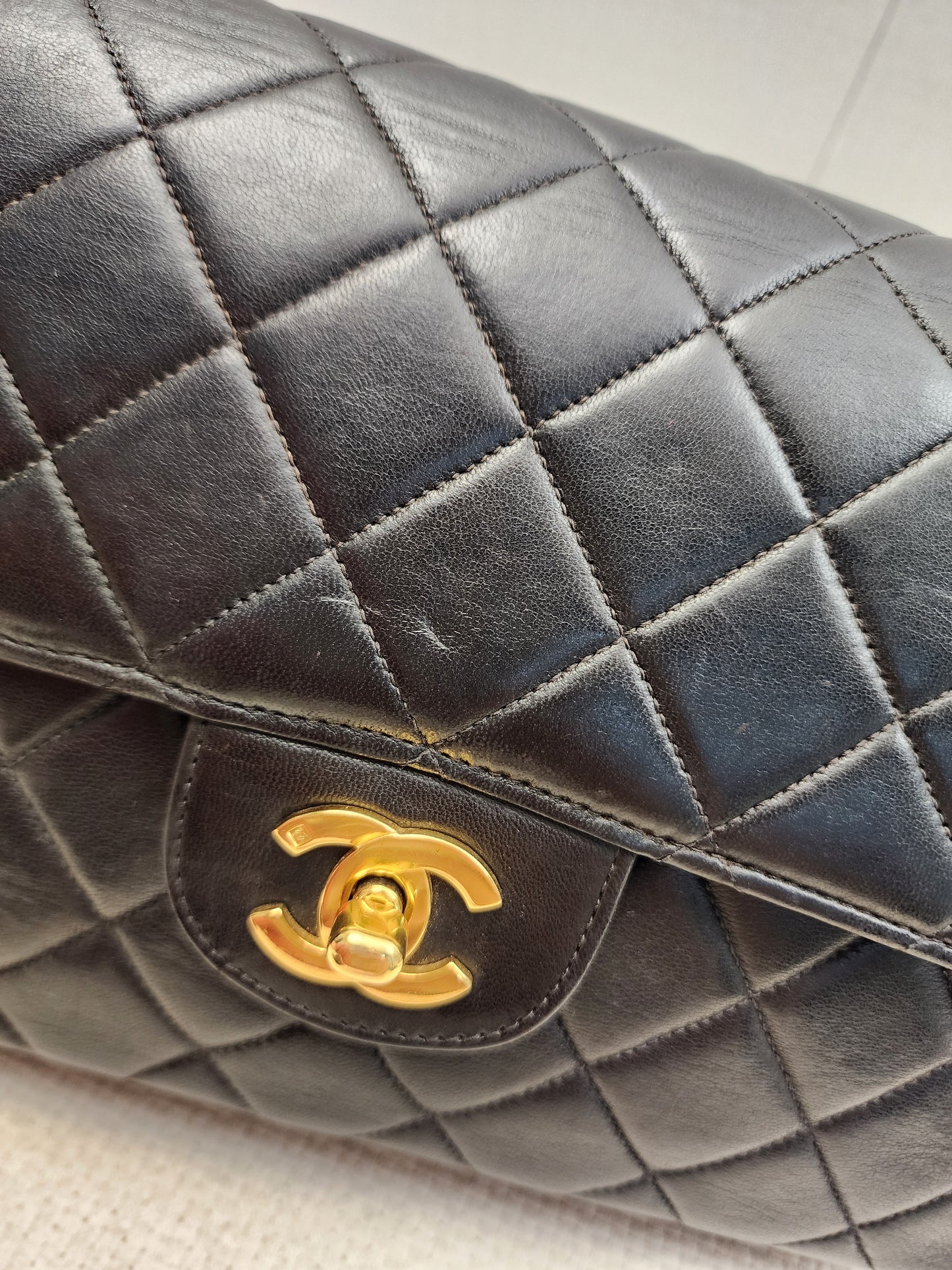 Chanel Black Lambskin Vintage Bi-face Flap
