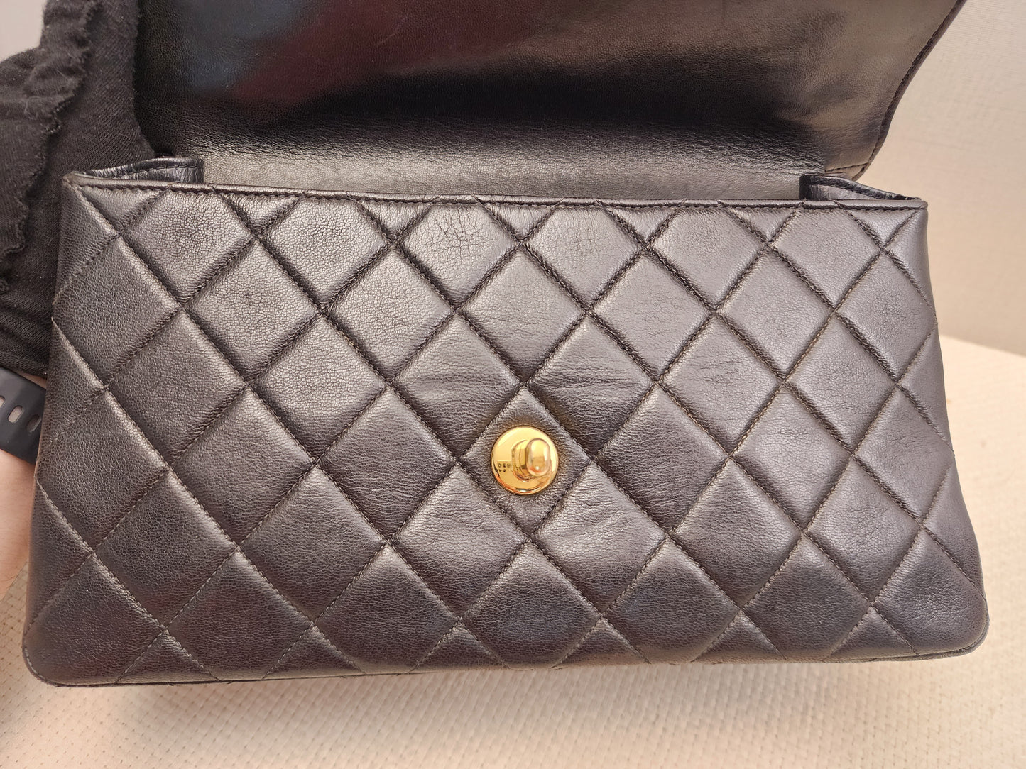 Chanel Black Lambskin Vintage Bi-face Flap