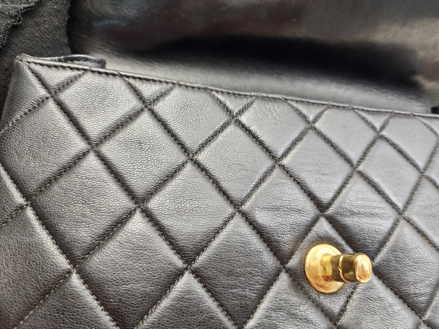 Chanel Black Lambskin Vintage Bi-face Flap