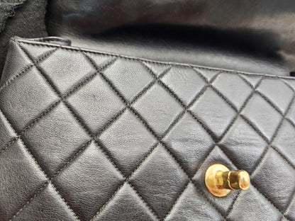 Chanel Black Lambskin Vintage Bi-face Flap