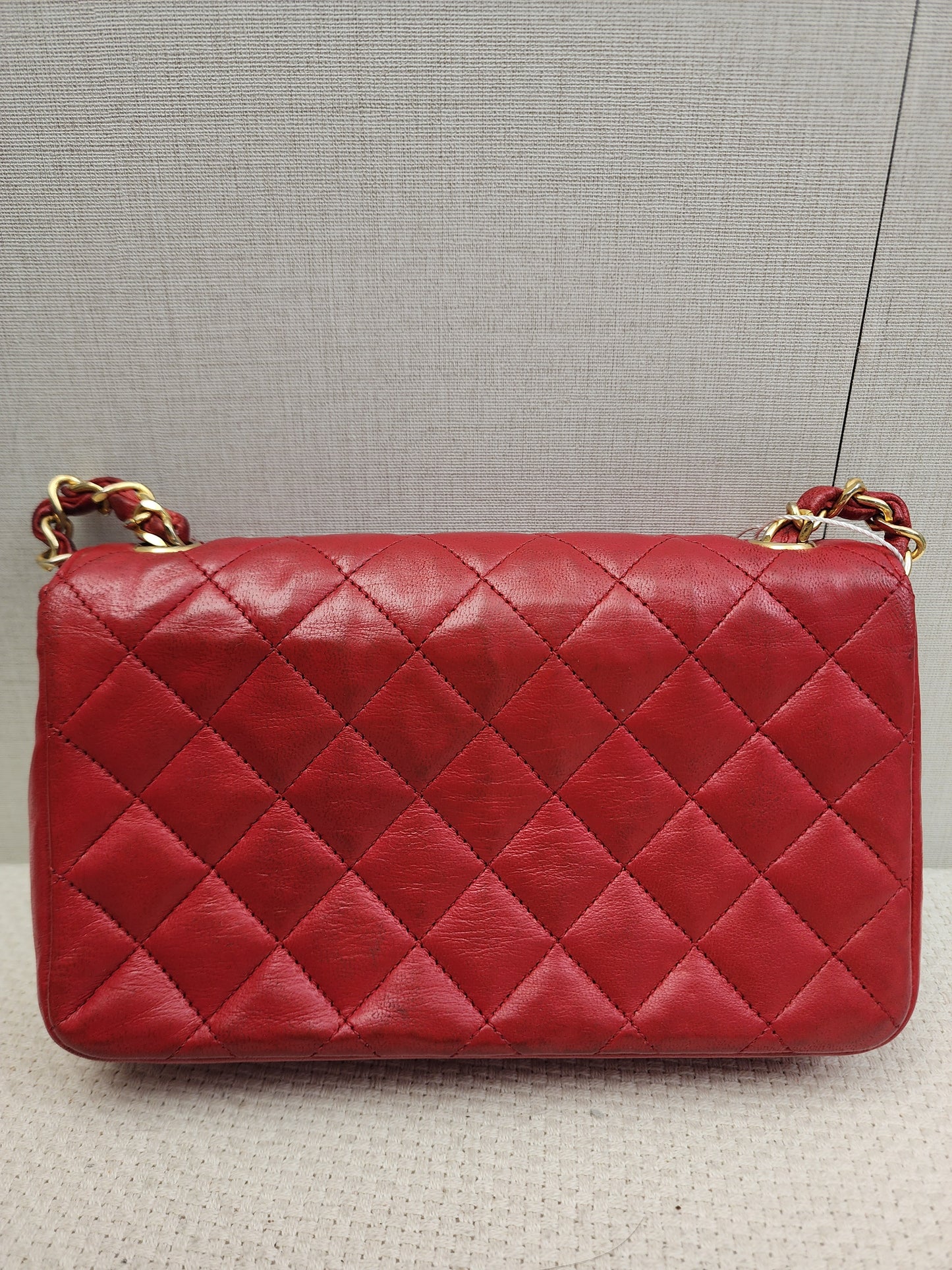 Chanel Red Lambskin Vintage Single Flap (GHW)