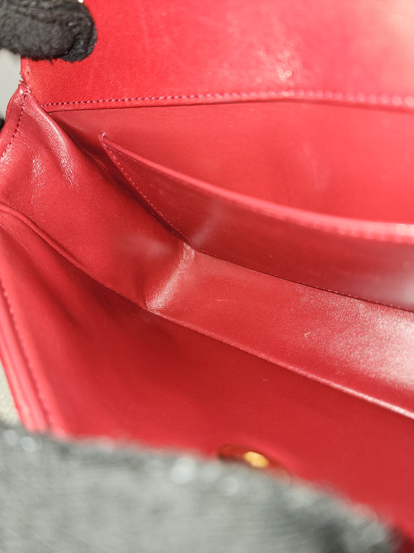 Chanel Red Lambskin Vintage Single Flap (GHW)