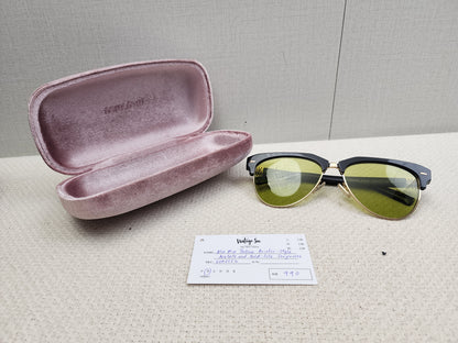 Miu Miu Yellow Aviator Style Acetate and Gold tone Sunglasses