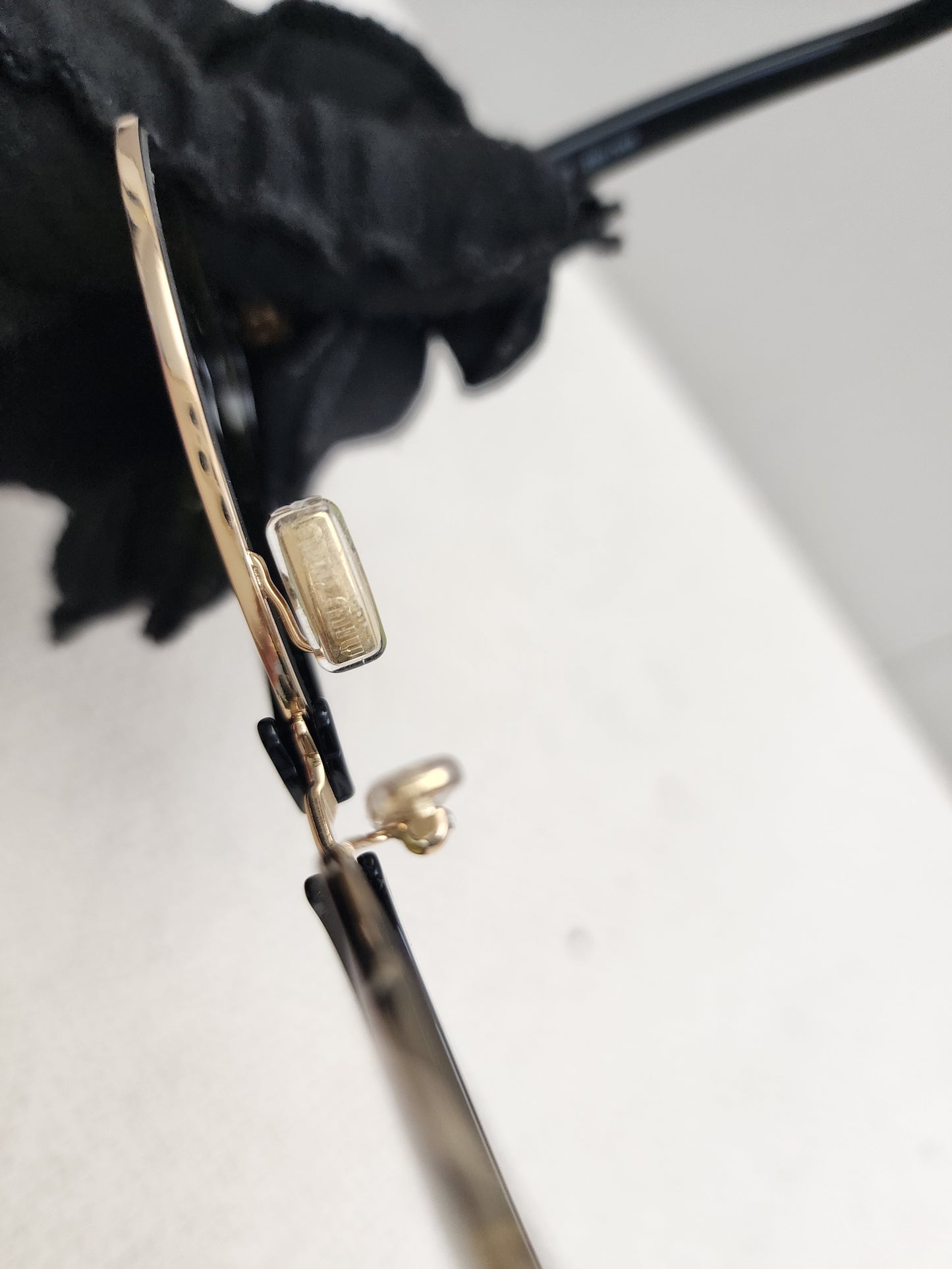 Miu Miu Yellow Aviator Style Acetate and Gold tone Sunglasses