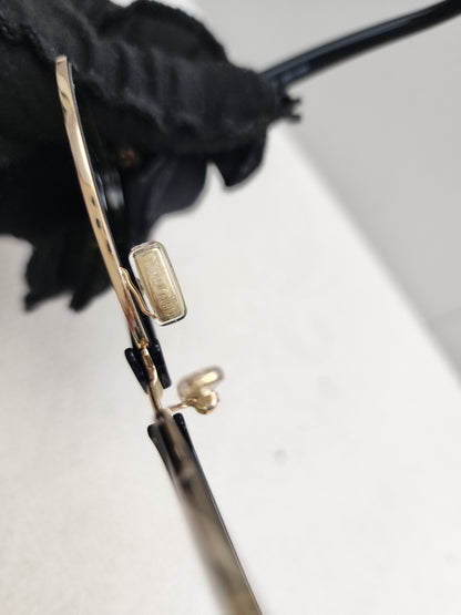 Miu Miu Yellow Aviator Style Acetate and Gold tone Sunglasses