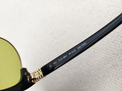 Miu Miu Yellow Aviator Style Acetate and Gold tone Sunglasses