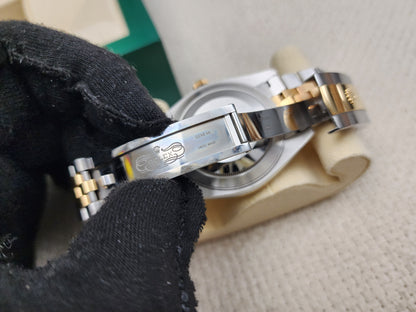 Rolex Black 18K Gold x Steel Datejust 41mm Auto Watch 126333-0006