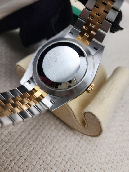 Rolex Black 18K Gold x Steel Datejust 41mm Auto Watch 126333-0006
