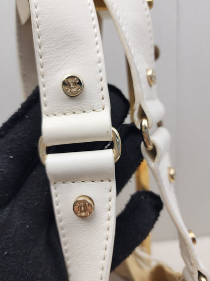 Celine Beige Floral Vintage Shoulder Bag