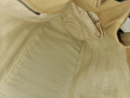 Celine Beige Floral Vintage Shoulder Bag