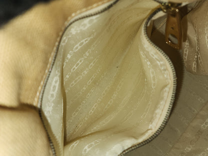 Celine Beige Floral Vintage Shoulder Bag