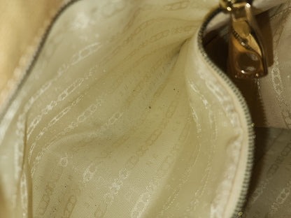 Celine Beige Floral Vintage Shoulder Bag