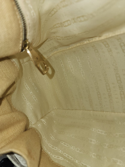 Celine Beige Floral Vintage Shoulder Bag