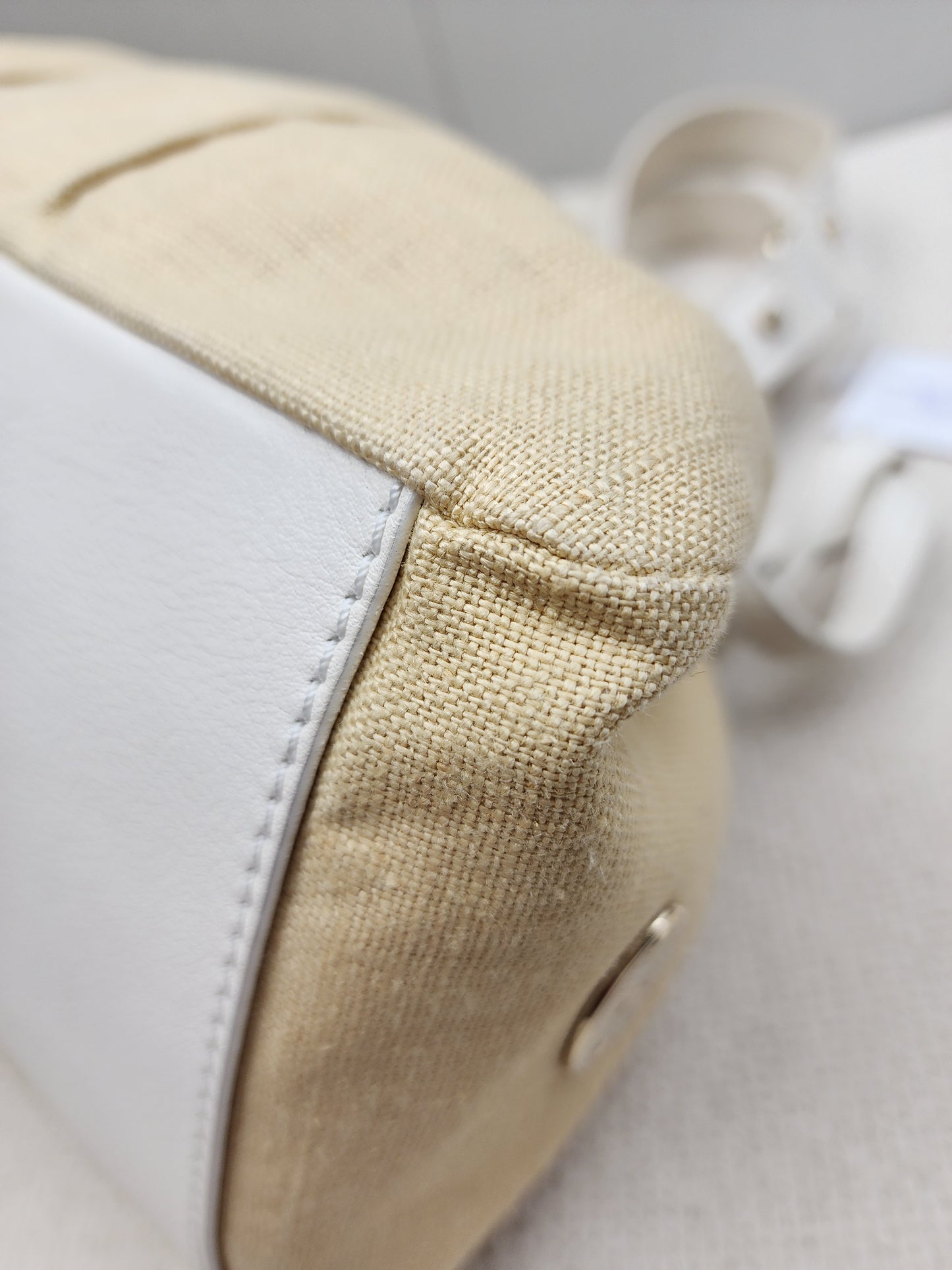 Celine Beige Floral Vintage Shoulder Bag