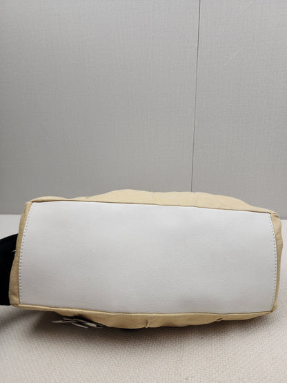 Celine Beige Floral Vintage Shoulder Bag