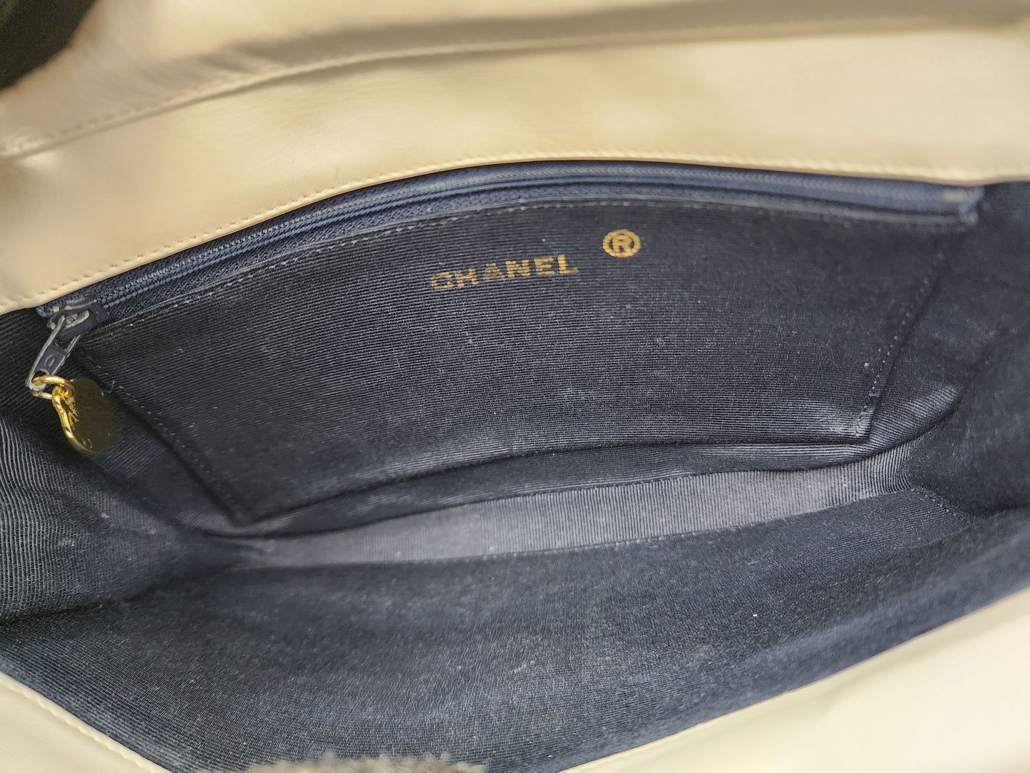 Chanel White Lambskin Vintage Half Moon Double Flap (GHW)