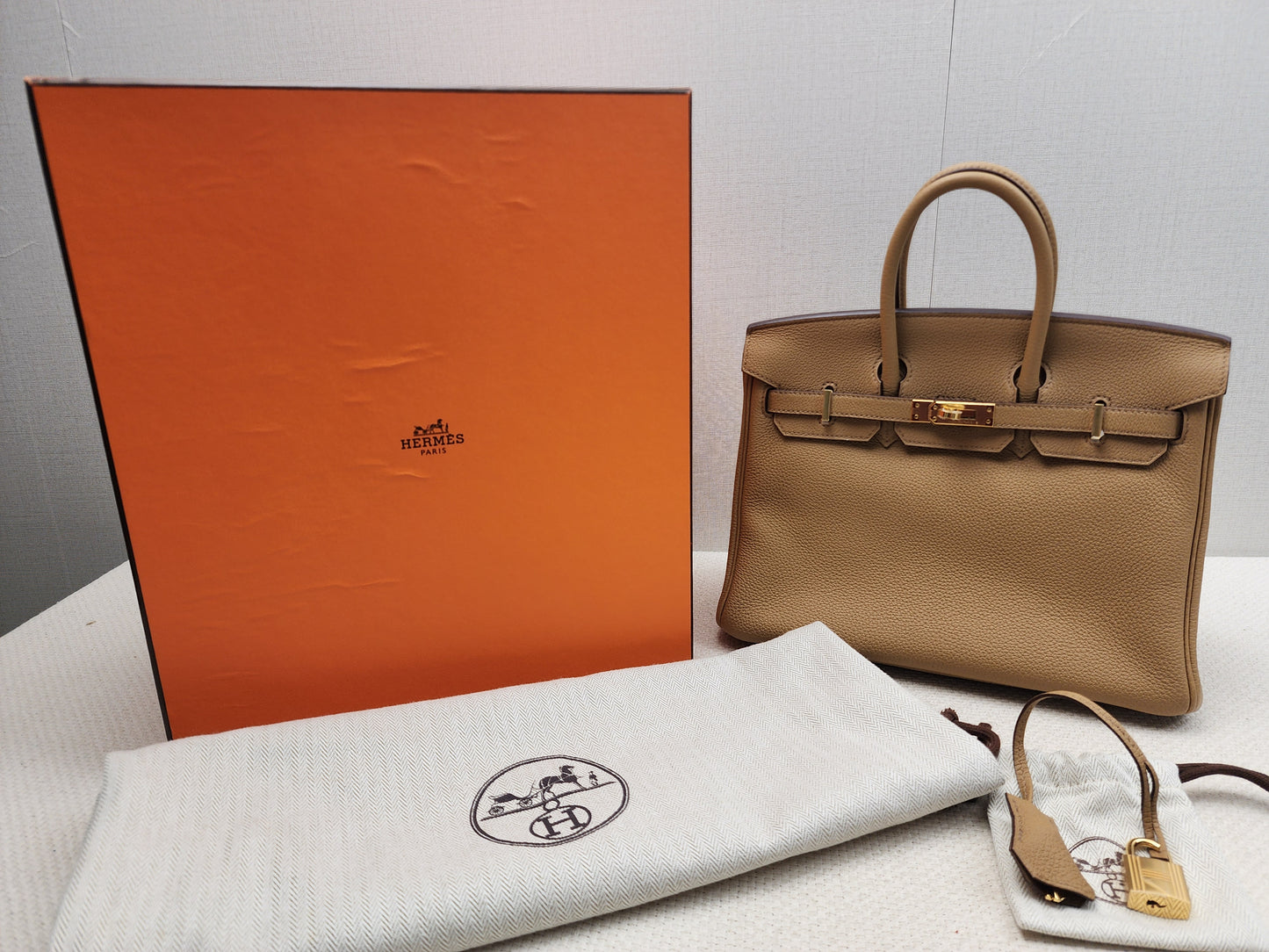 Hermes Biscuit Togo Birkin 25 (GHW)