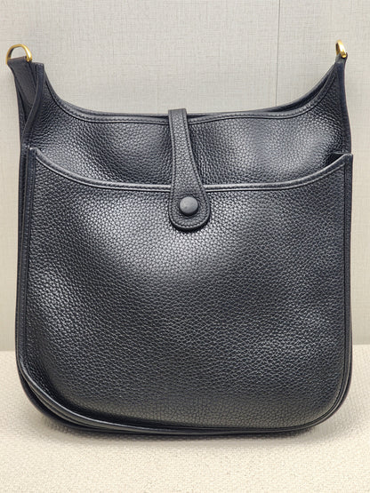 Hermes Black Evelyne PM (GHW)