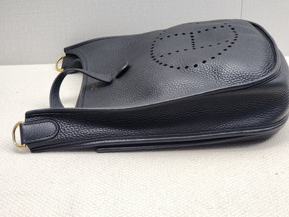 Hermes Black Evelyne PM (GHW)