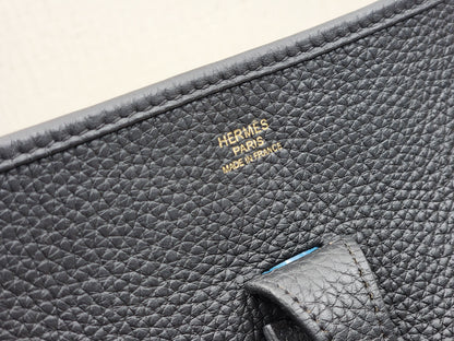 Hermes Black Evelyne PM (GHW)