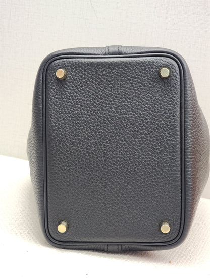 Hermes Noir Picotin 18 (GHW)