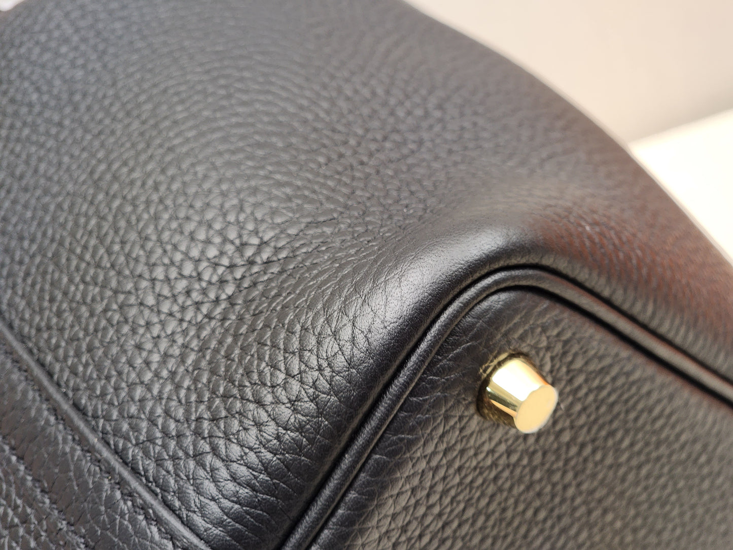 Hermes Noir Picotin 18 (GHW)