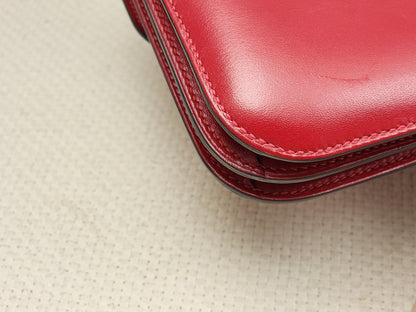 Hermes Rouge Vif Mini Constance (PHW)