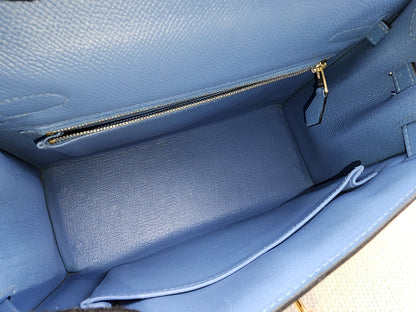Hermes Blue Azur Epsom Kelly 25 (GHW)
