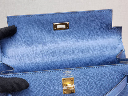 Hermes Blue Azur Epsom Kelly 25 (GHW)