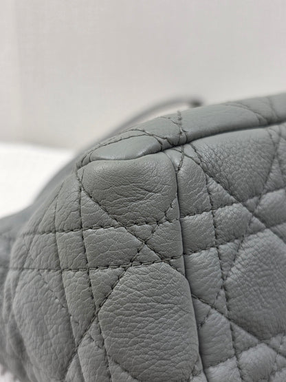 Dior Grey Calfskin Medium Caro (GHW)