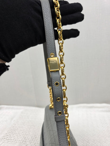 Dior Grey Calfskin Medium Caro (GHW)