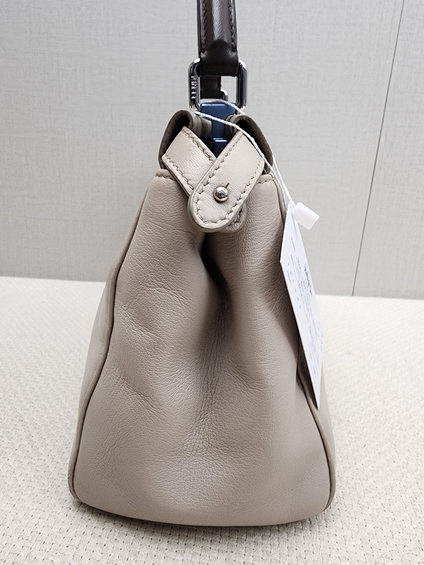 Fendi Dove Grey Nappa Colourblock Mini Peekaboo