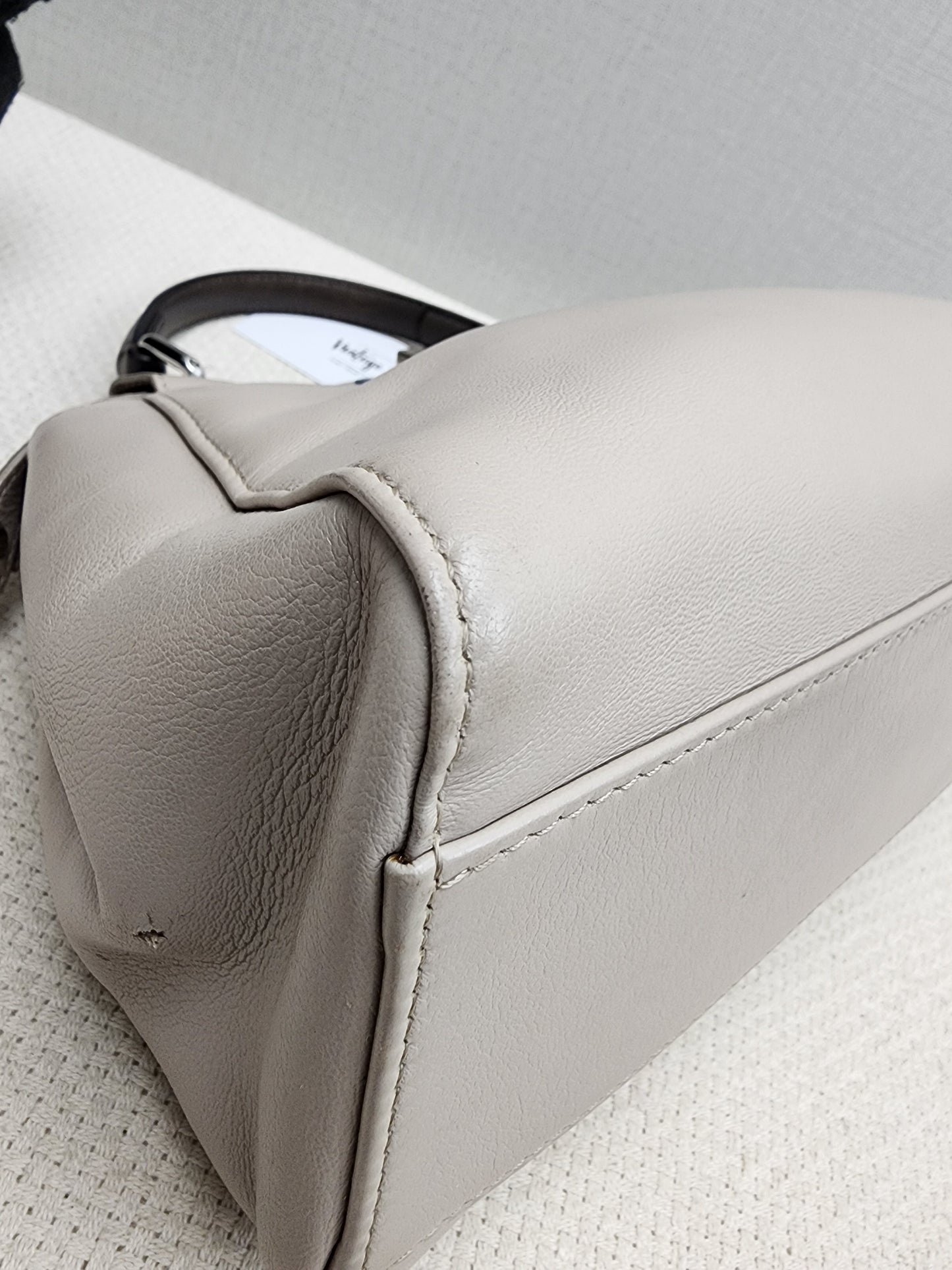 Fendi Dove Grey Nappa Colourblock Mini Peekaboo