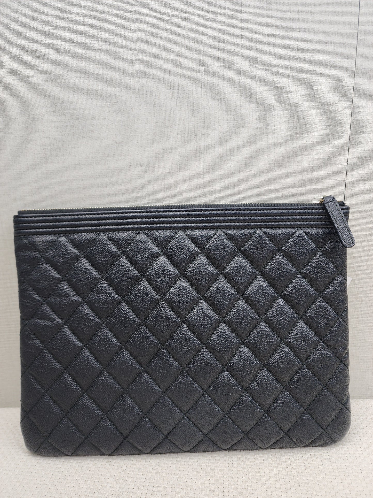 Chanel Black Caviar Medium Boy O’case (GHW)