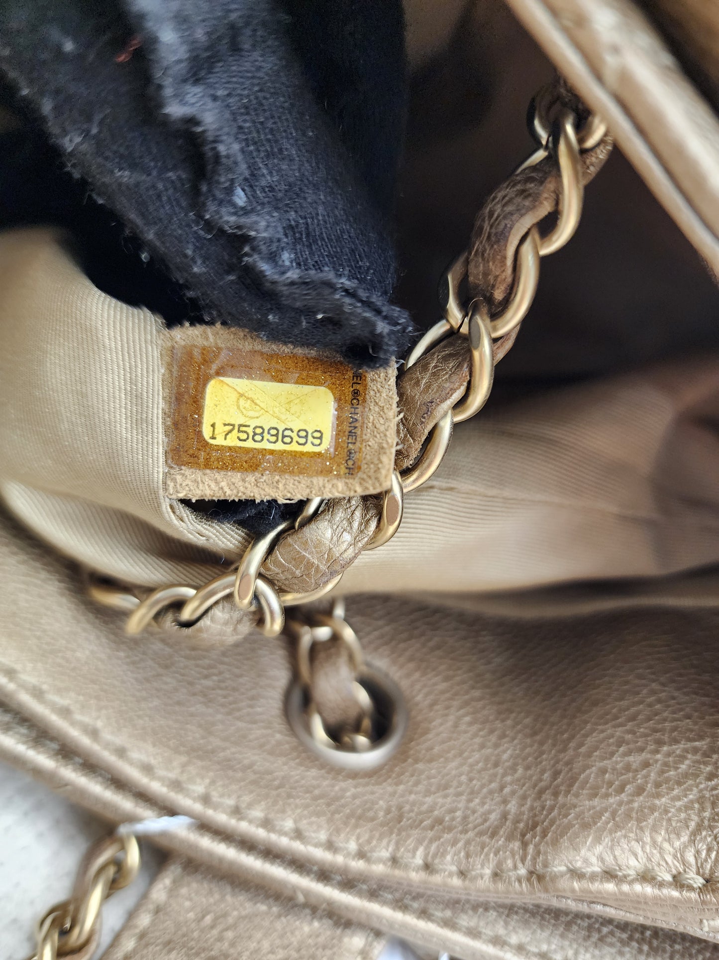 Chanel Metallic Gold Calfskin Large Trianon Tote (GHW)