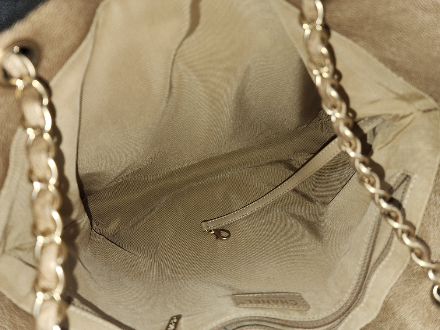 Chanel Metallic Gold Calfskin Large Trianon Tote (GHW)