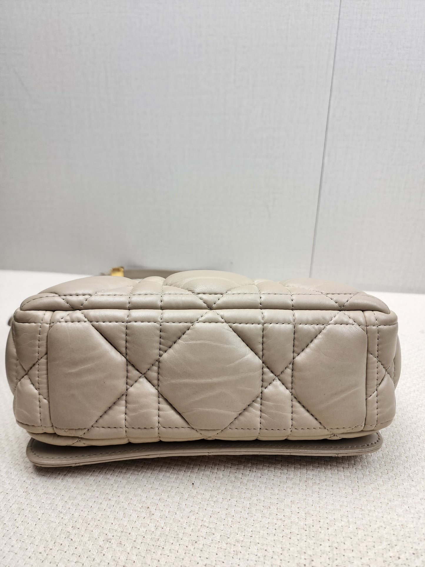 Dior Sand Lambskin Macro Cannage Small Caro (GHW)